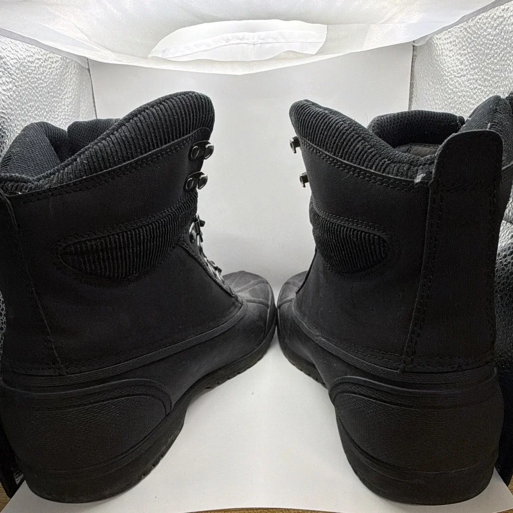 Target Men's Black Duck Boots Rain Snow Lace Up Waterproof Size 12 Winter Boots